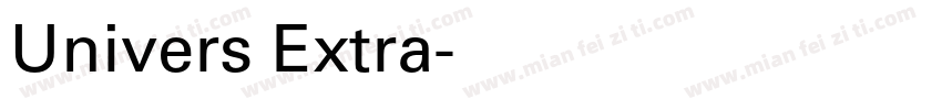 Univers Extra字体转换